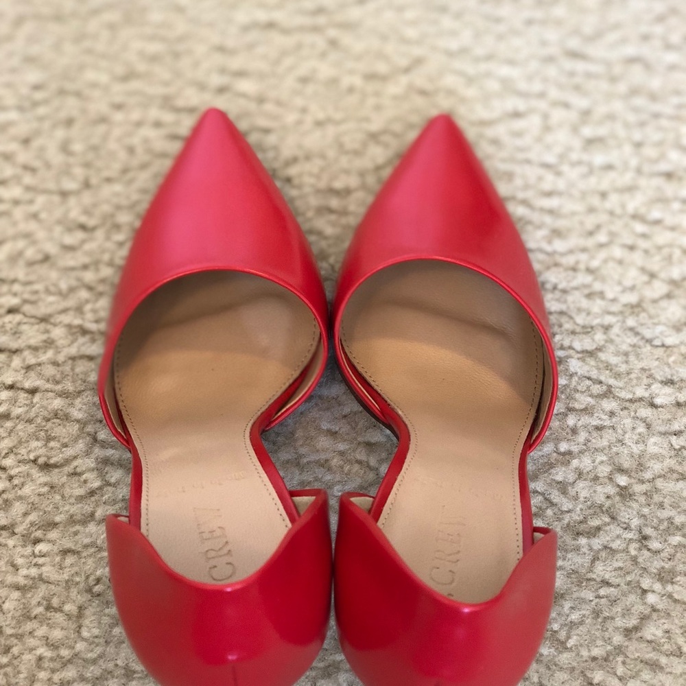 J.Crew Elsie Glossy Red D’Orsay Heels $278 - Picture 3 of 7